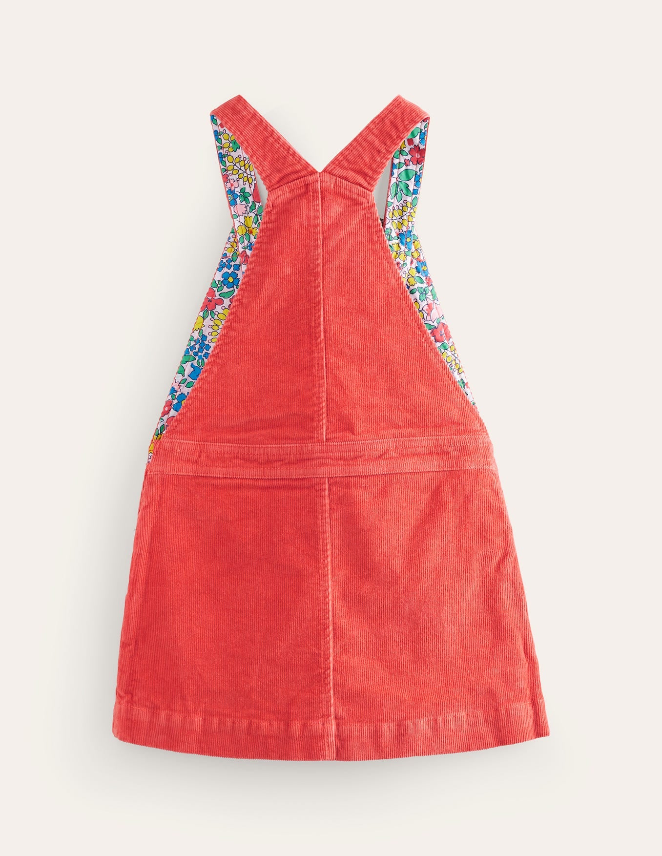 Dungaree Dress-Coral Pink-2
