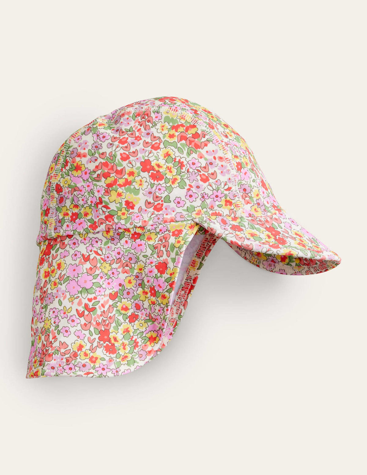 Printed Sun-Safe Swim Hat-Multi Spring Time Floral - Image 1
