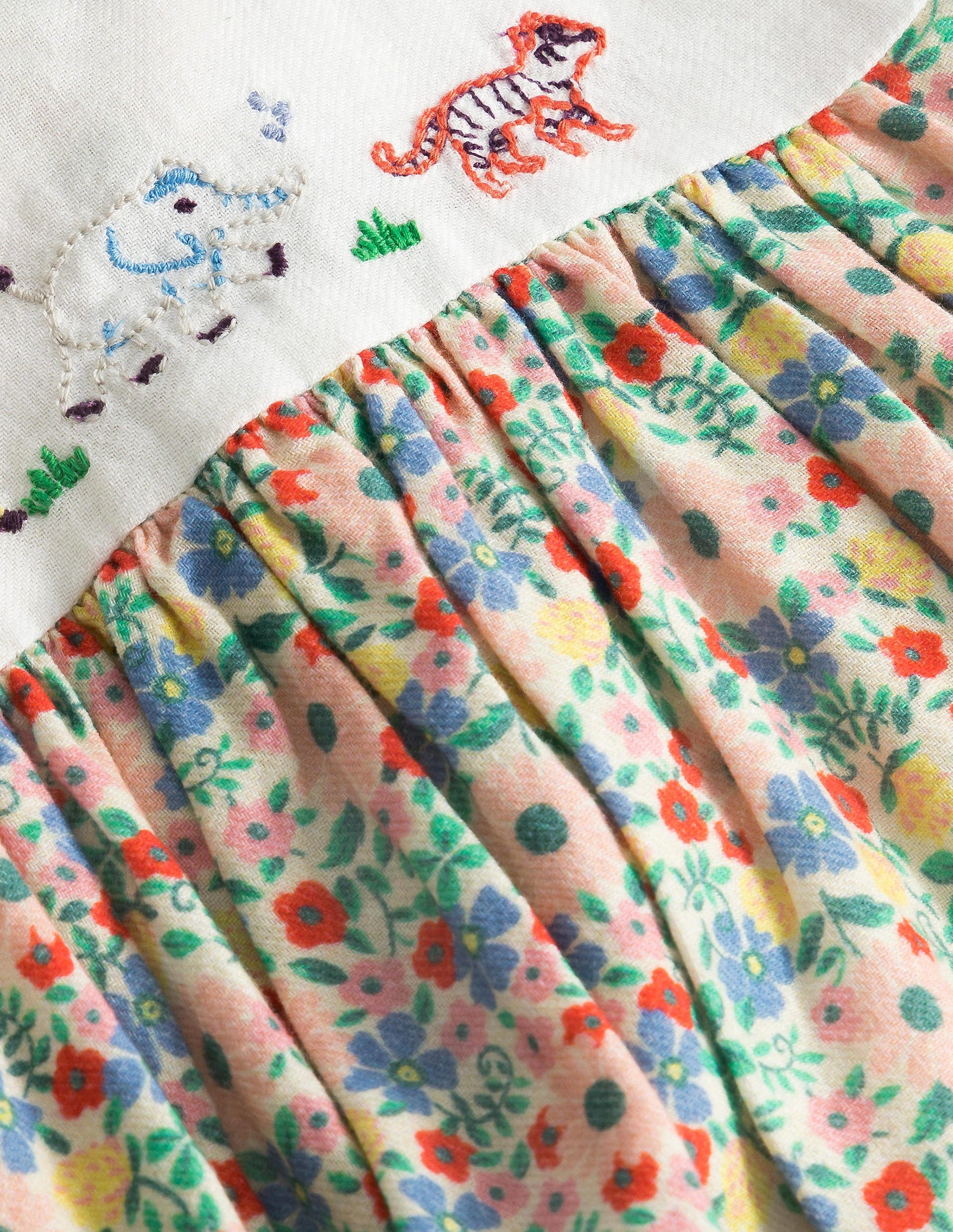 Embroidered Collared Dress-Vanilla Pod Floral-3