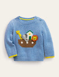 Fun Knitted Jumper-Brunnera Blue