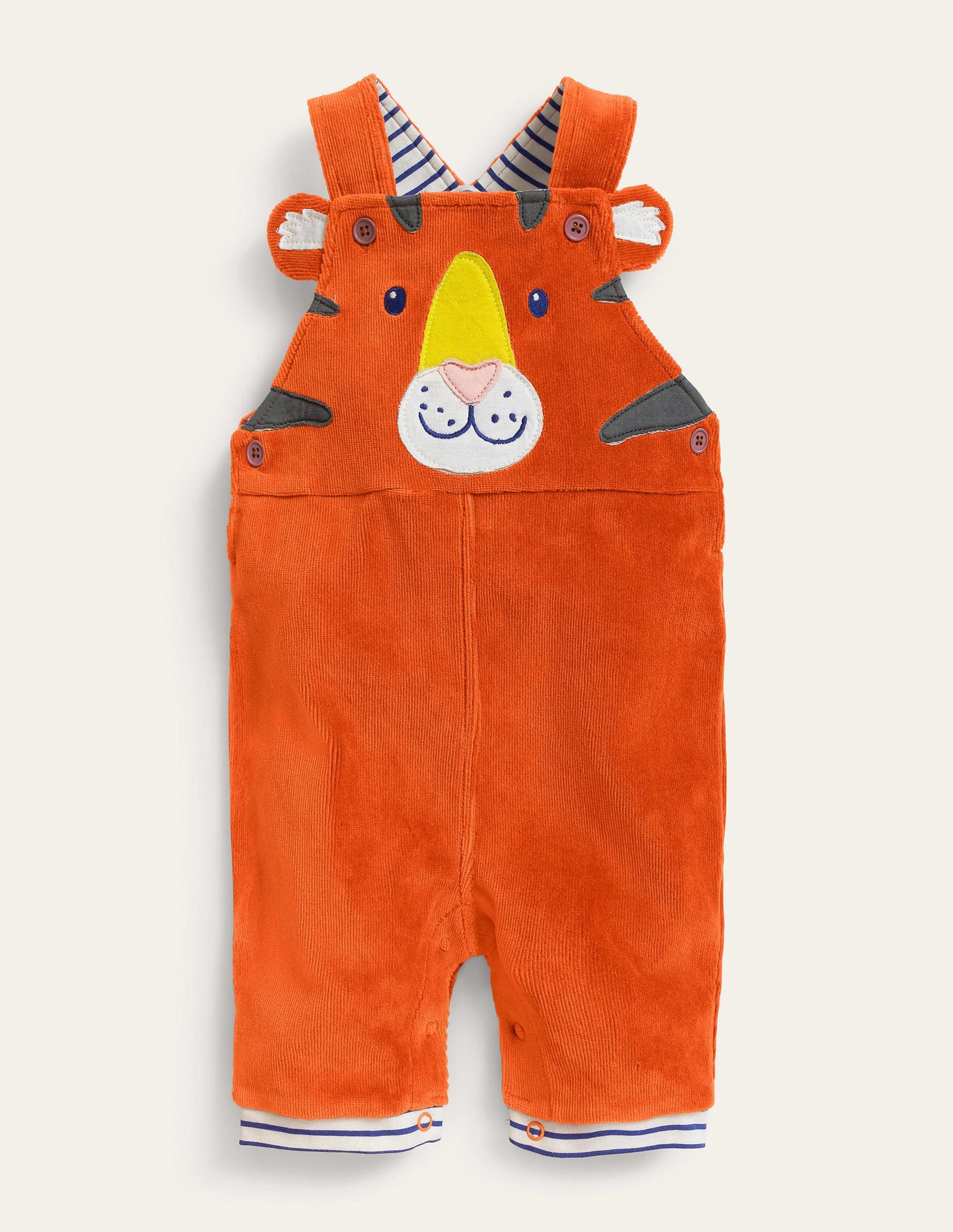Appliqué Dungarees-Autumn Maple Tiger-1