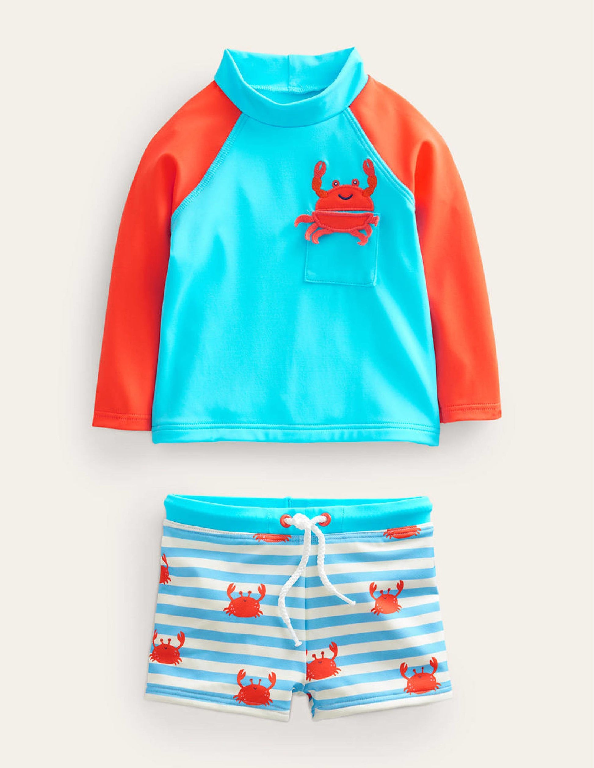 Fun Rash Vest Set-Aqua Crabs-1