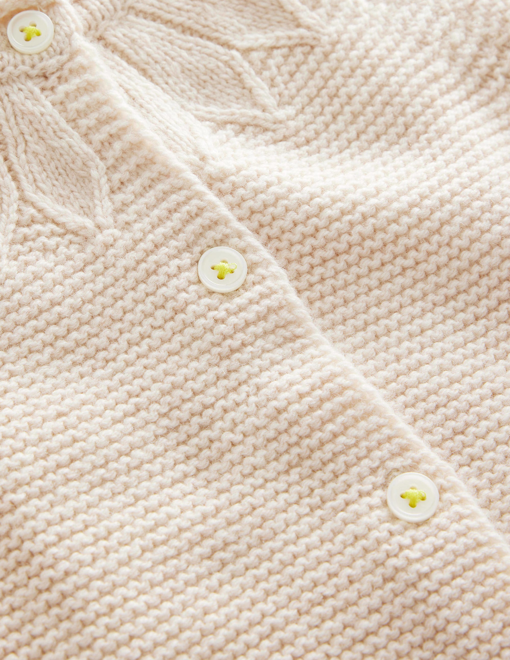 Pointelle Yoke Cardigan-Ivory - Image 3