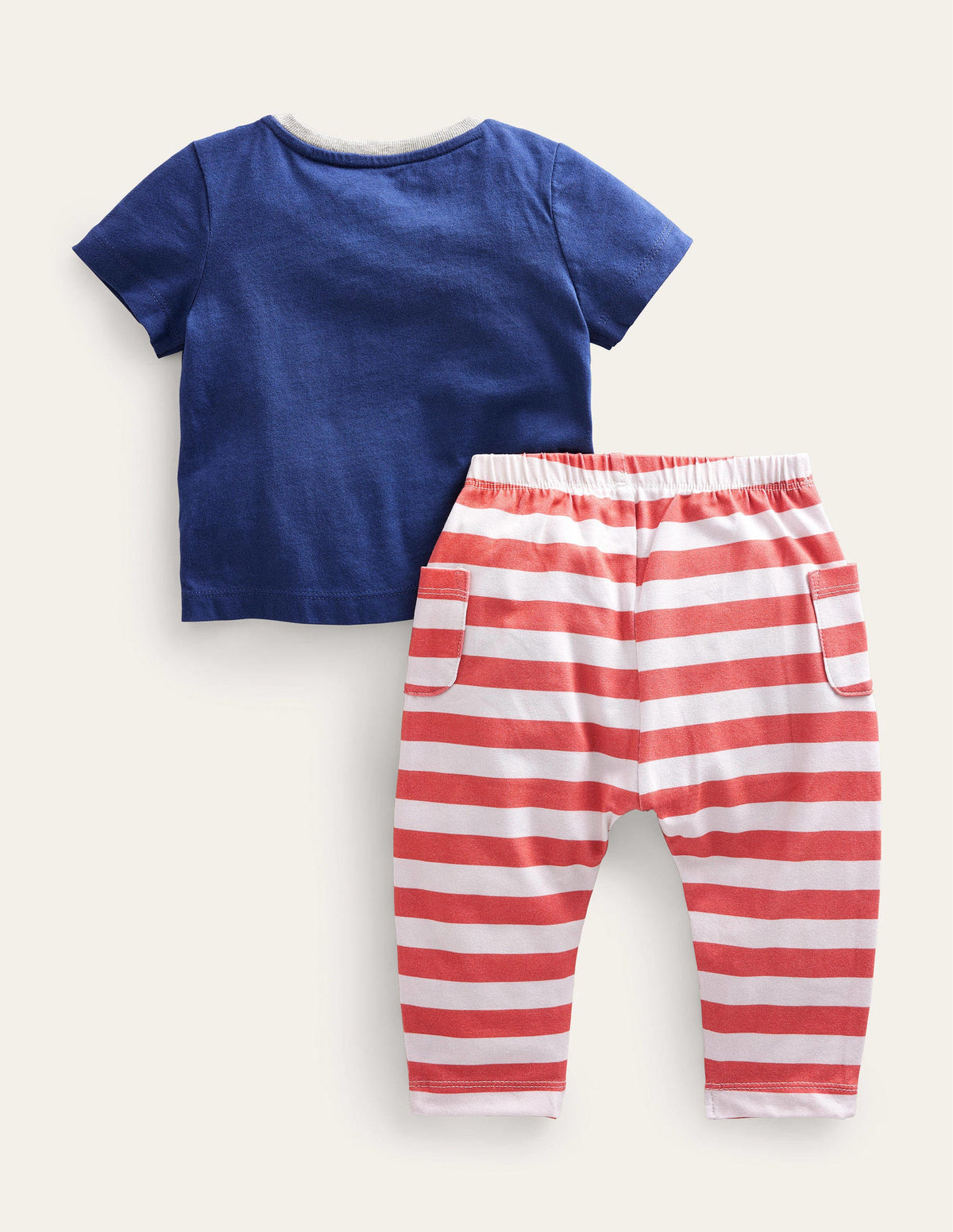 Appliqué Top and Bottom Set-Navy Frog - Image 2