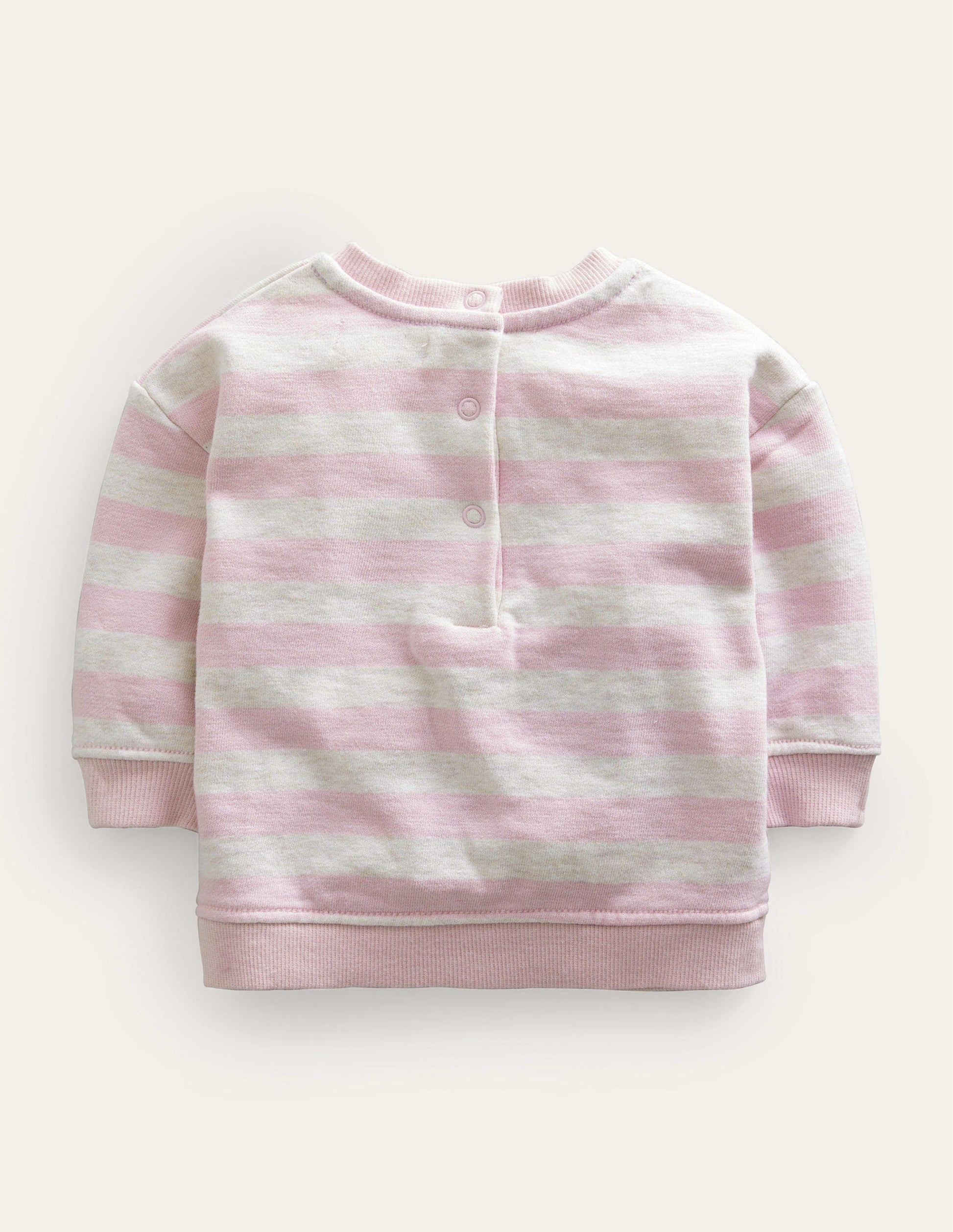 Stripy Sweatshirt-Oatmeal/Pink-2