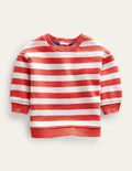 Stripy Sweatshirt-Oatmeal/Red