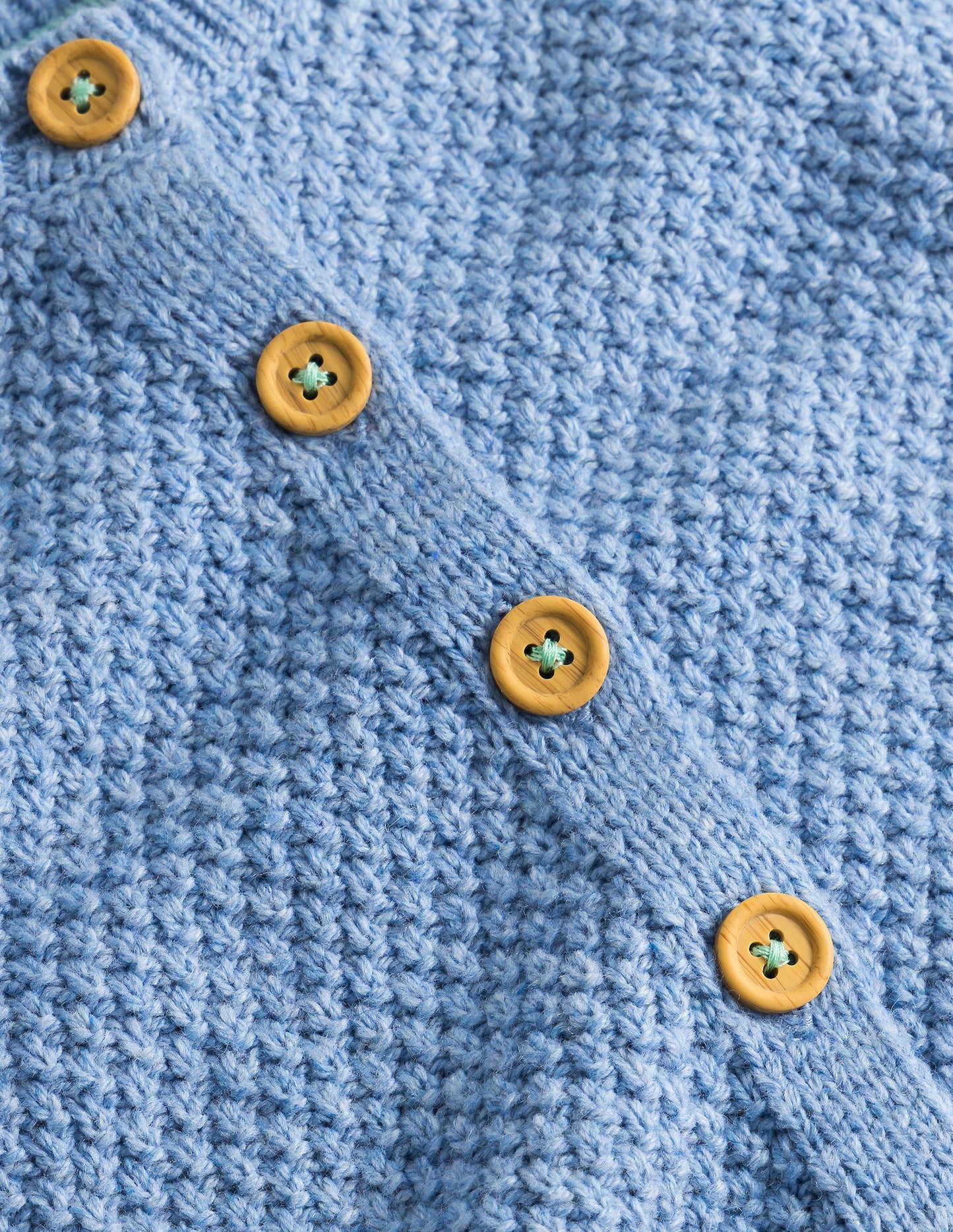 Chunky Textured Cardigan-Dusty Blue Marl