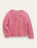 Chunky Textured Cardigan-Almond Blossom Marl