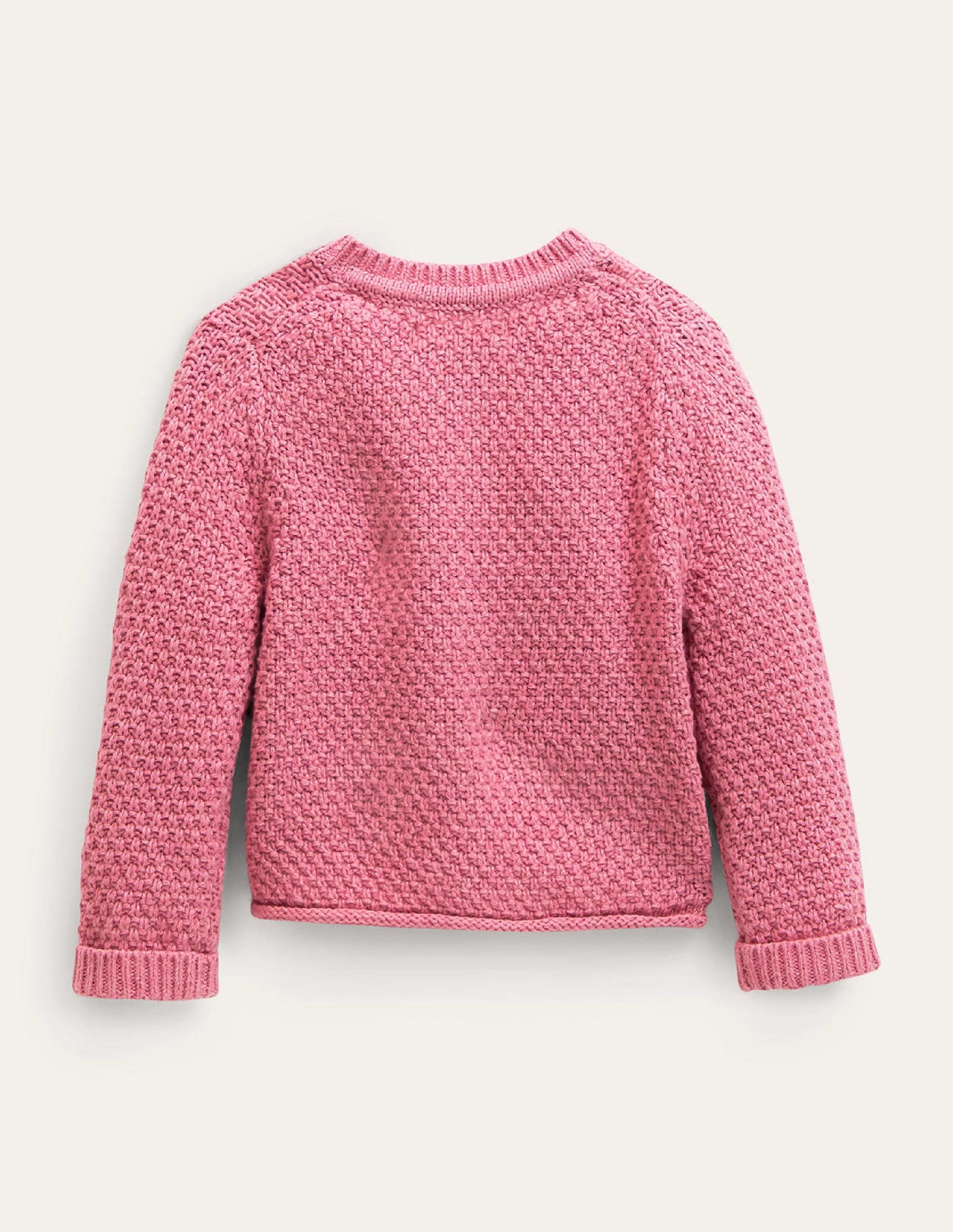 Chunky Textured Cardigan-Almond Blossom Marl