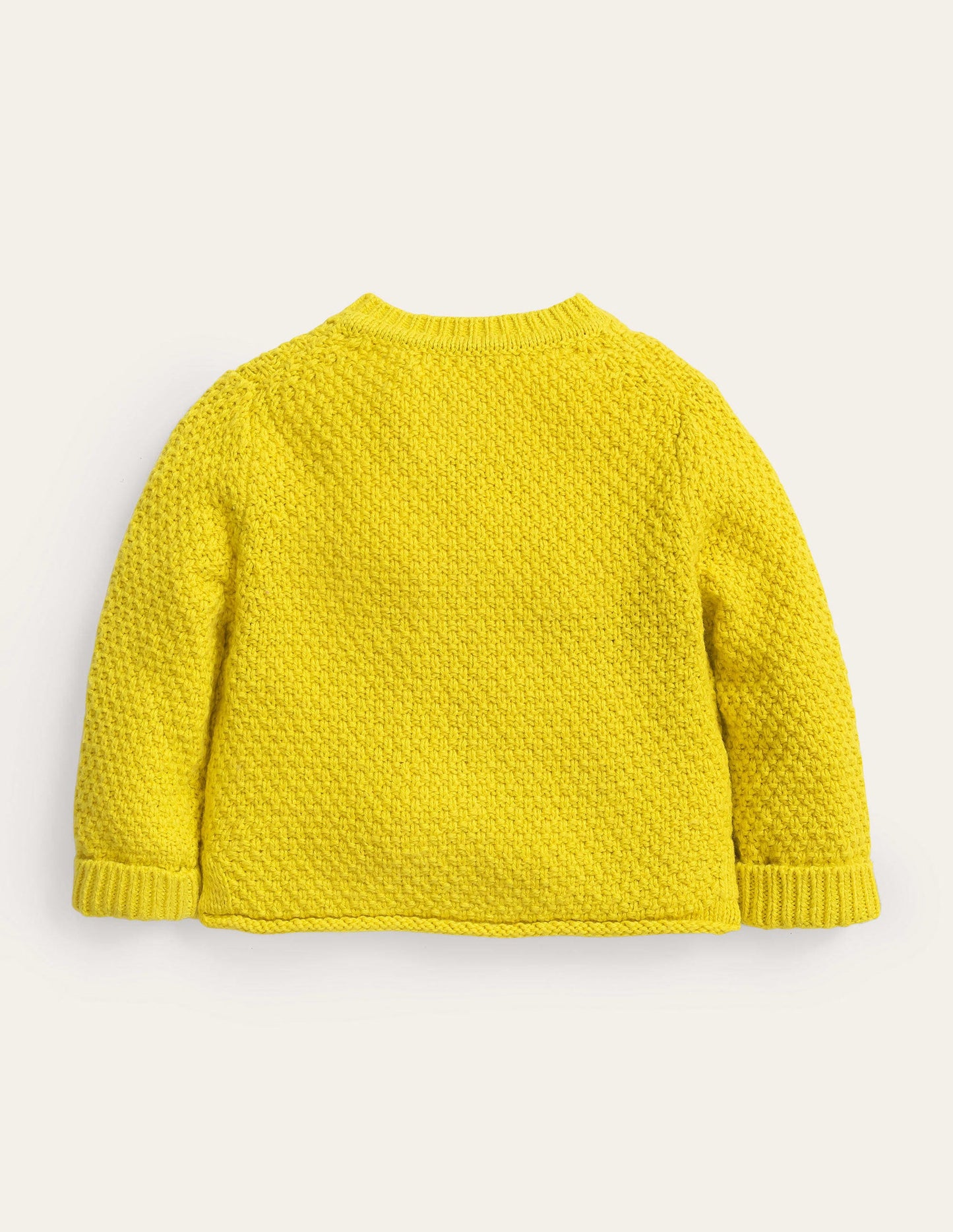 Chunky Textured Cardigan-Soft Lemon Marl