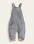 Knitted Dungarees-Grey Marl