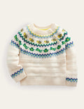 Fair Isle Jumper-Oatmeal Marl Frogs