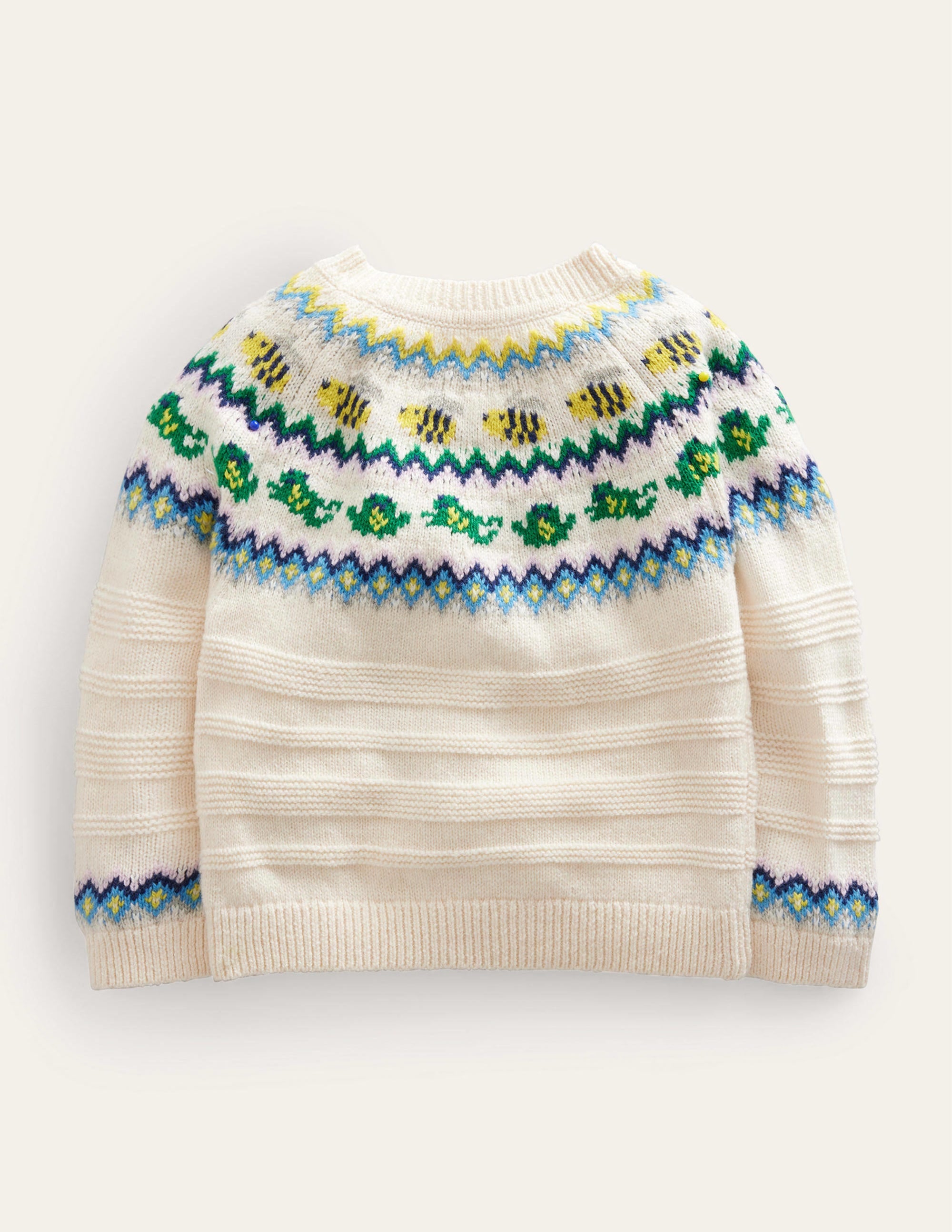Fair Isle Jumper-Oatmeal Marl Frogs - Image 2