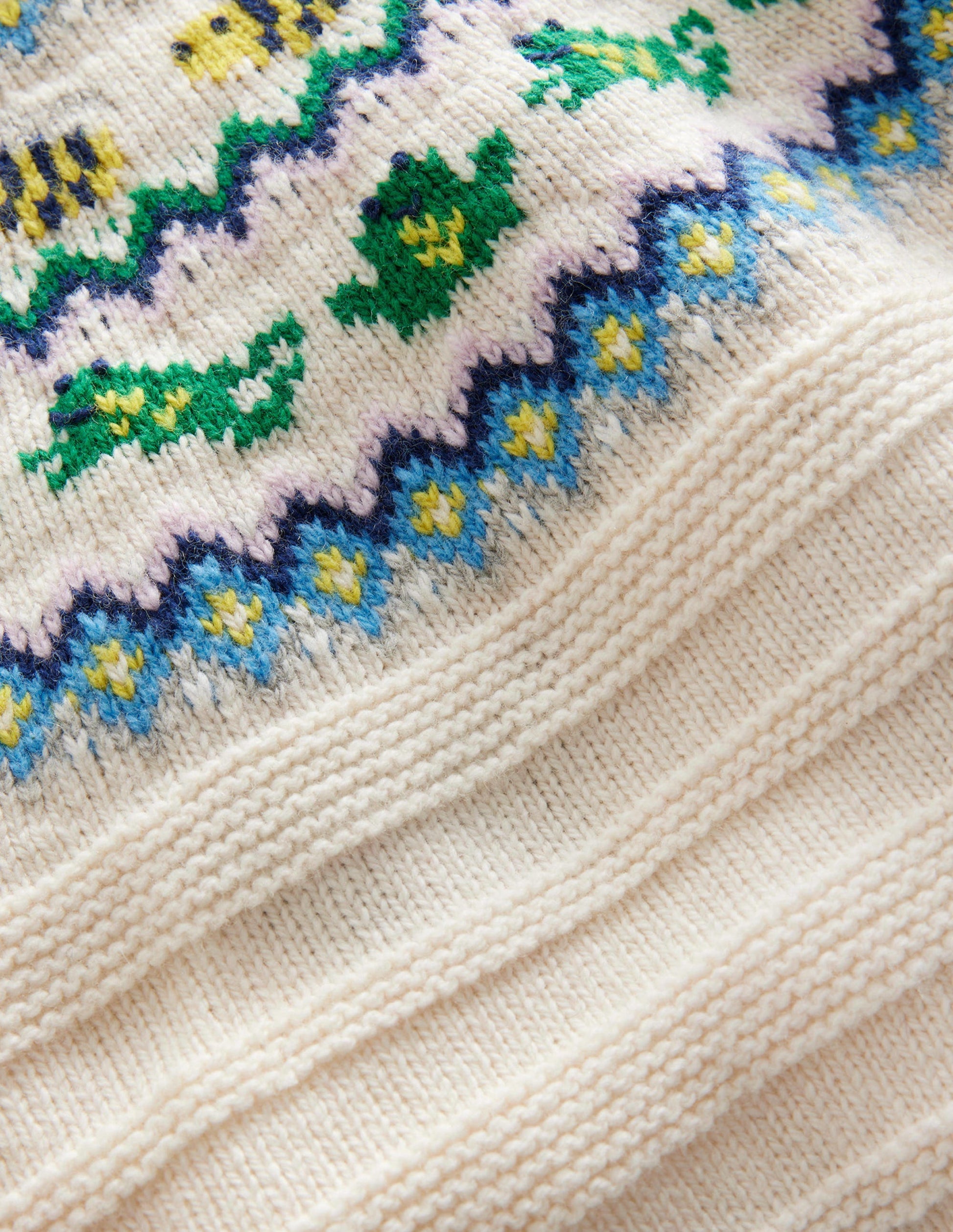 Fair Isle Jumper-Oatmeal Marl Frogs-3