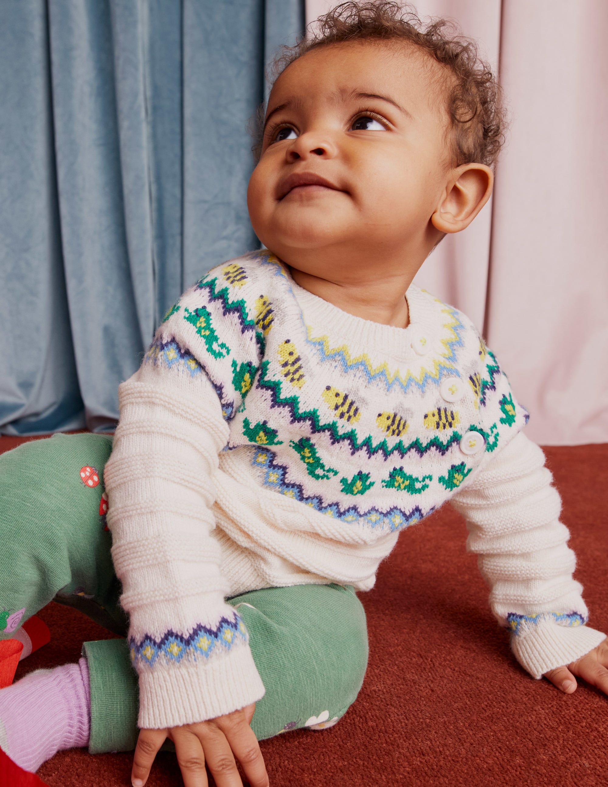Fair Isle Jumper-Oatmeal Marl Frogs - Image 5