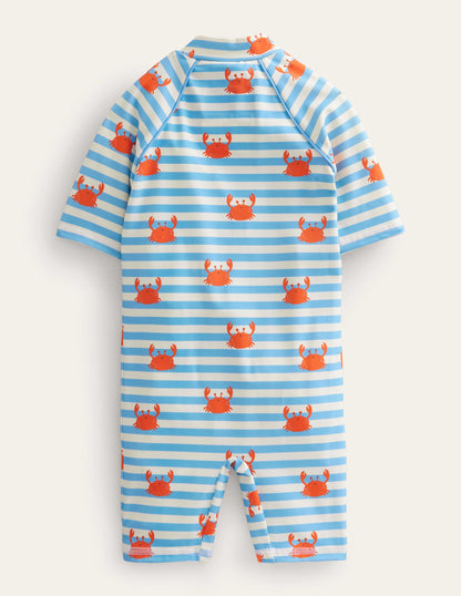 Printed Surf Suit-Bonnie Blue Crab Stripe-2