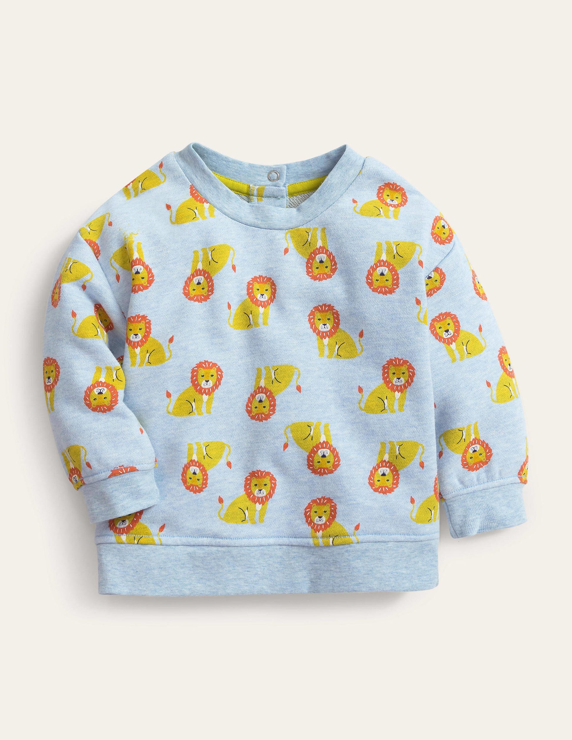 Relaxed Sweatshirt-Pebble Blue Lions-1