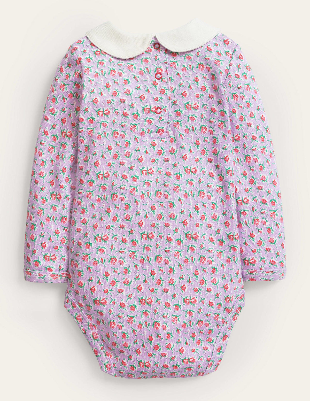 Pointelle Collared Body-Lilac Vintage Sprig - Image 2