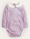 Pointelle Collared Body-Lilac Vintage Sprig