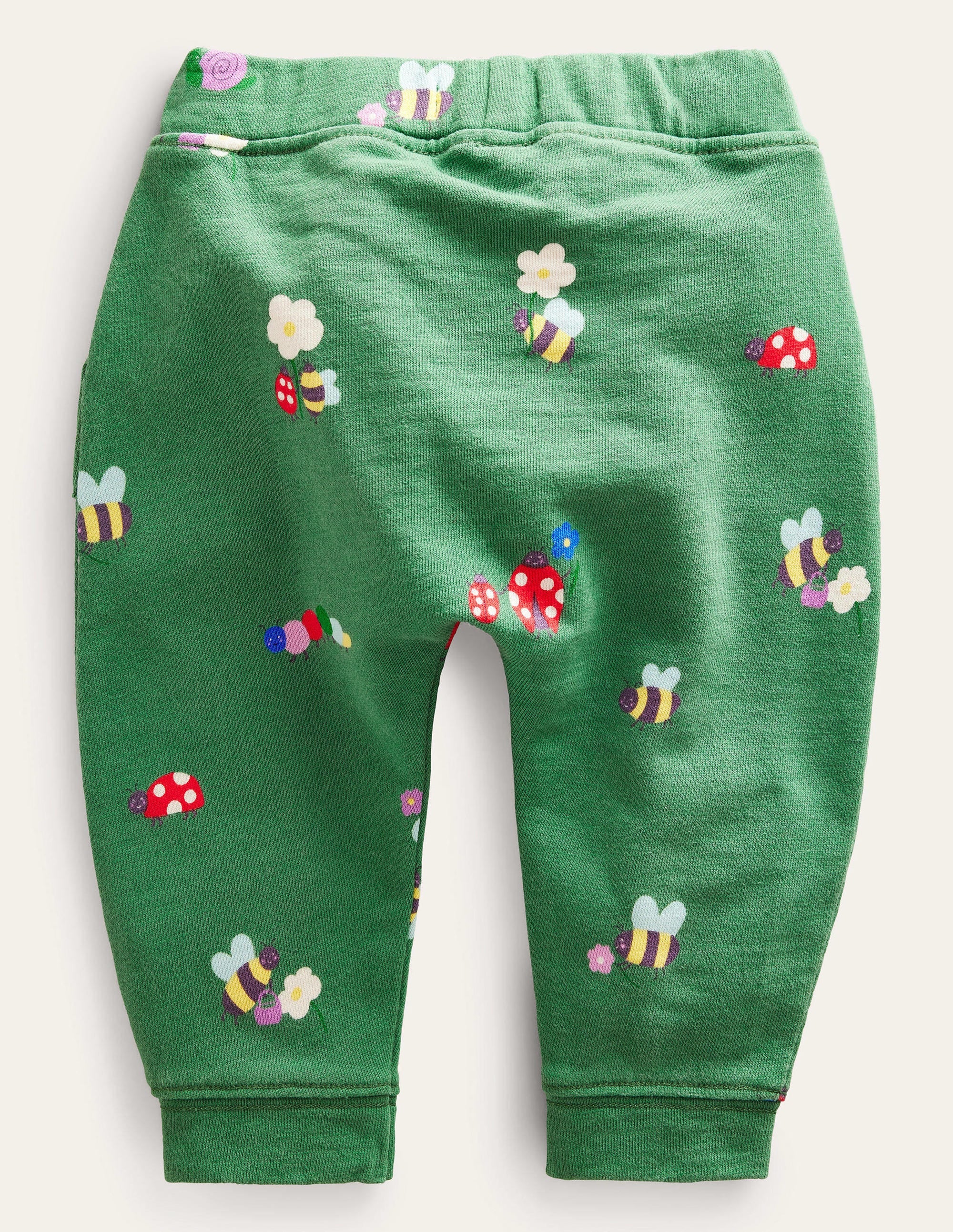 Printed Jersey Bottoms-Deep Grass Green Bugs - Image 2