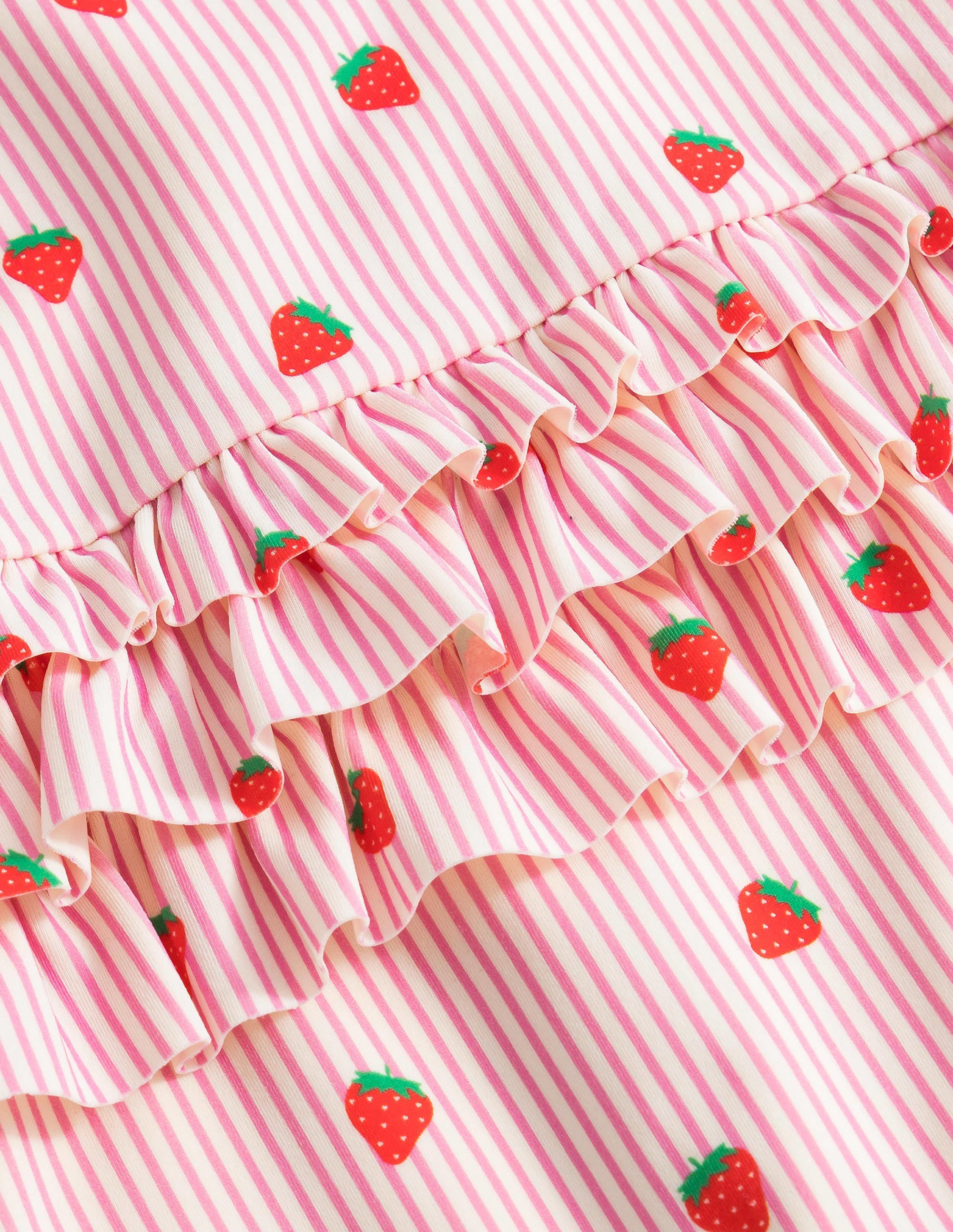 Frilly Sun-Safe Surfsuit-Pink Ivory Stripe - Image 3