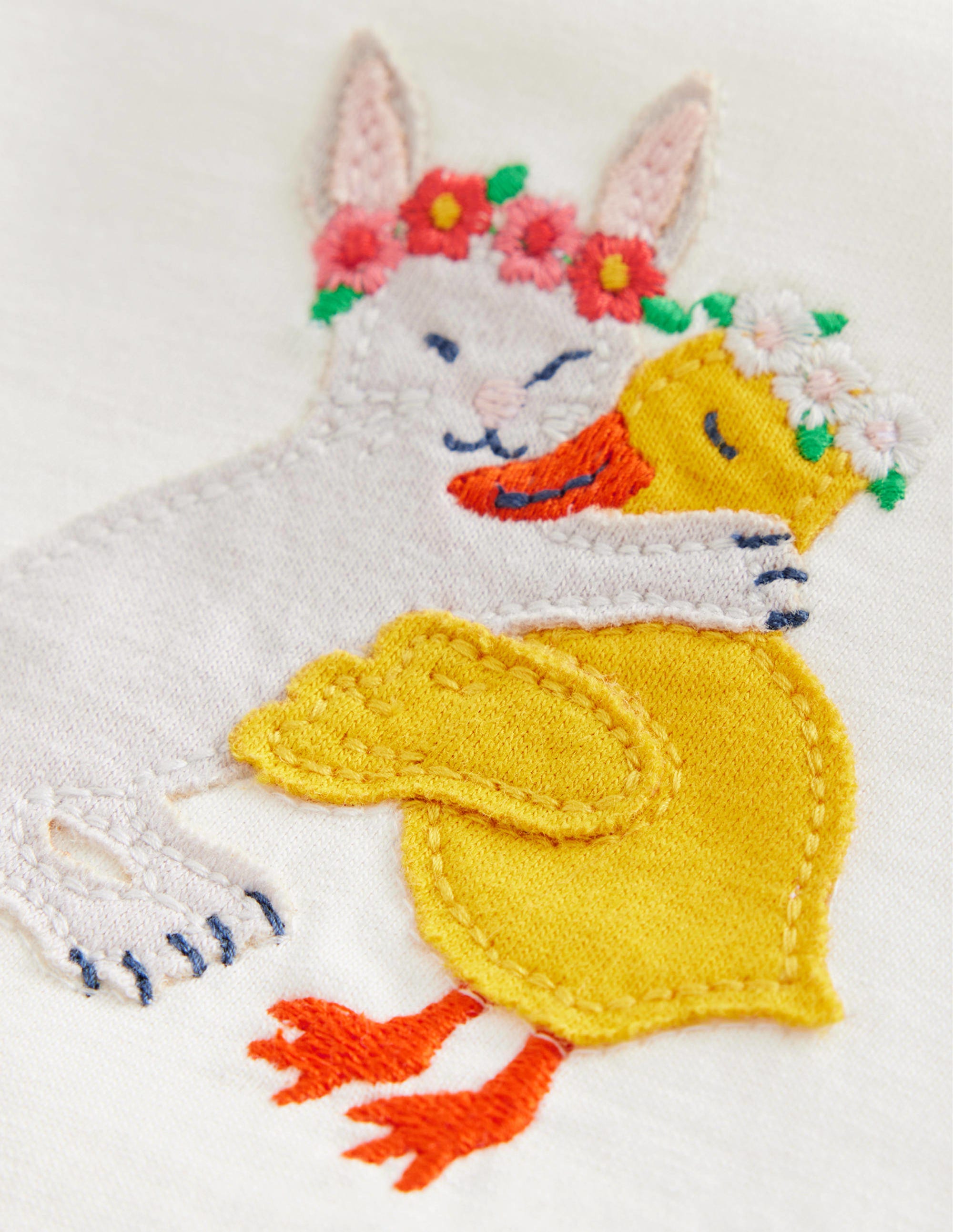 Sweet Appliqué Tee-Ivory Chick - Image 3