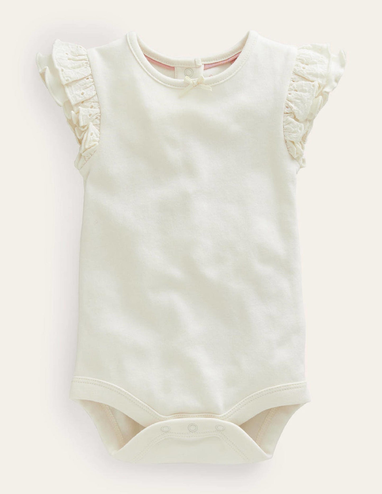 Broderie Sleeve Body-Ivory