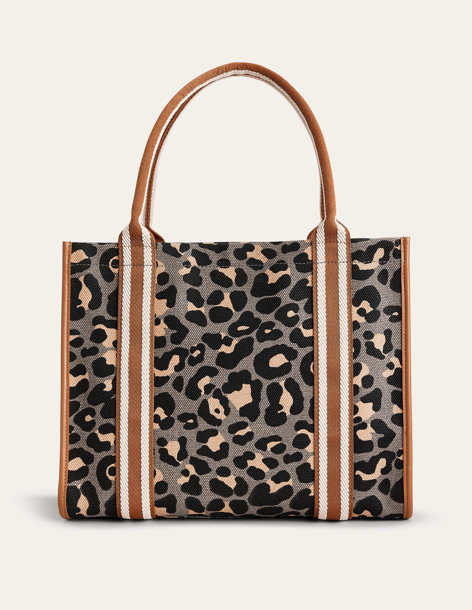 Tilda Canvas Tote Bag-Pewter Cheetah Pop - Image 3