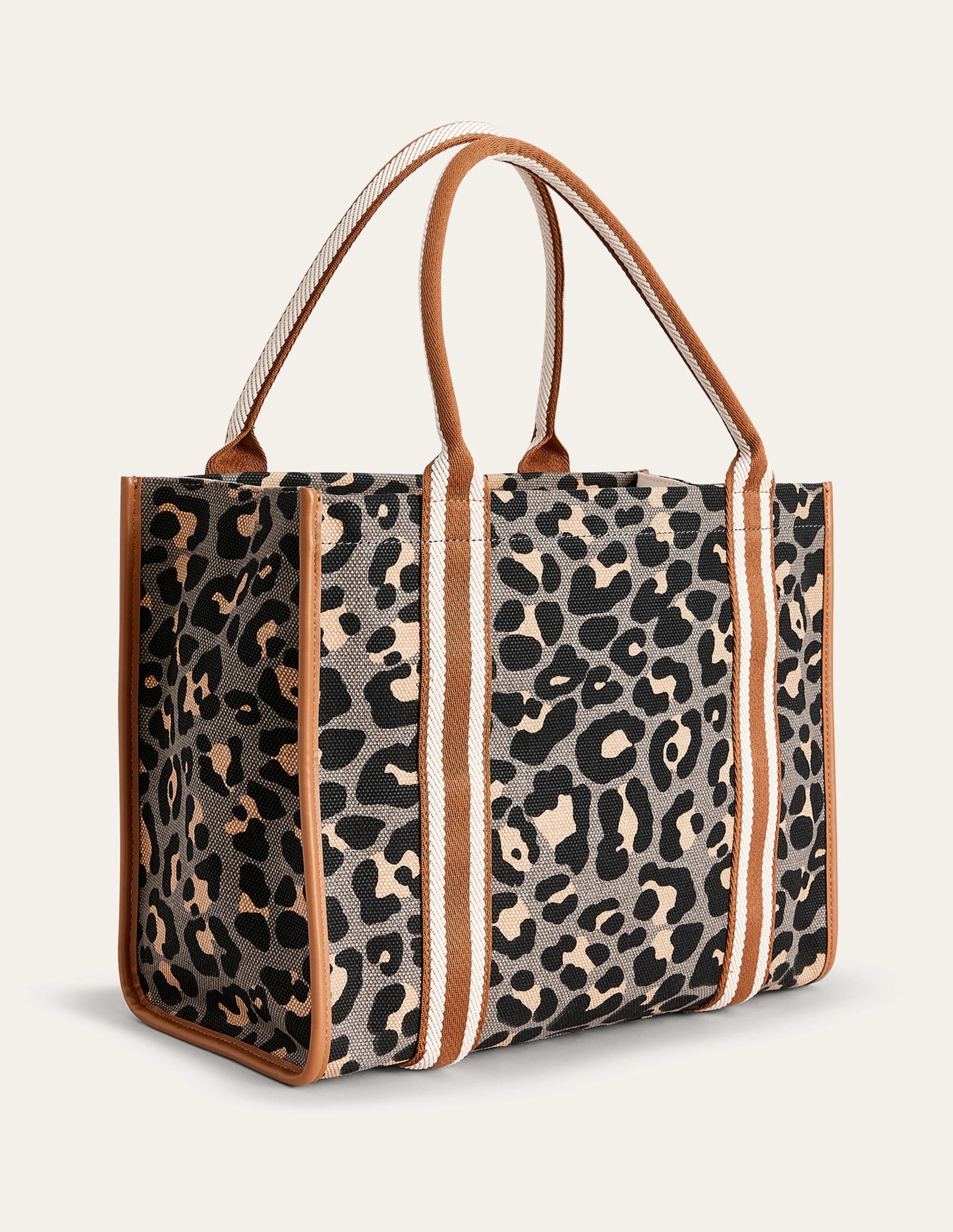 Tilda Canvas Tote Bag-Pewter Cheetah Pop - Image 4