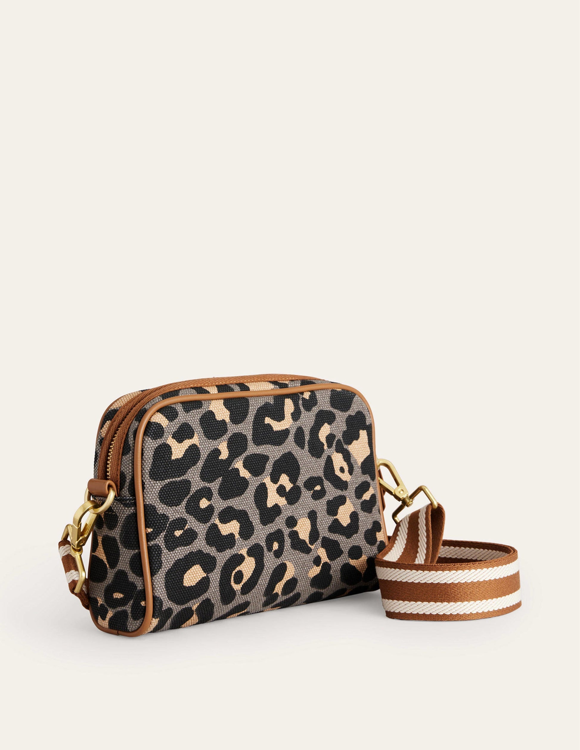 Canvas Cross-Body Bag-Leopard-3