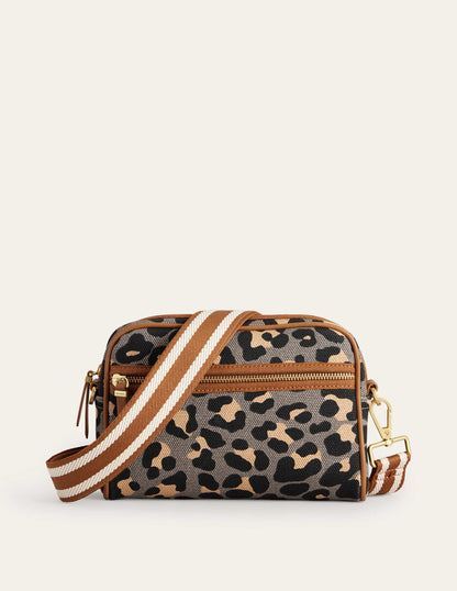 Canvas Cross-Body Bag-Leopard-2