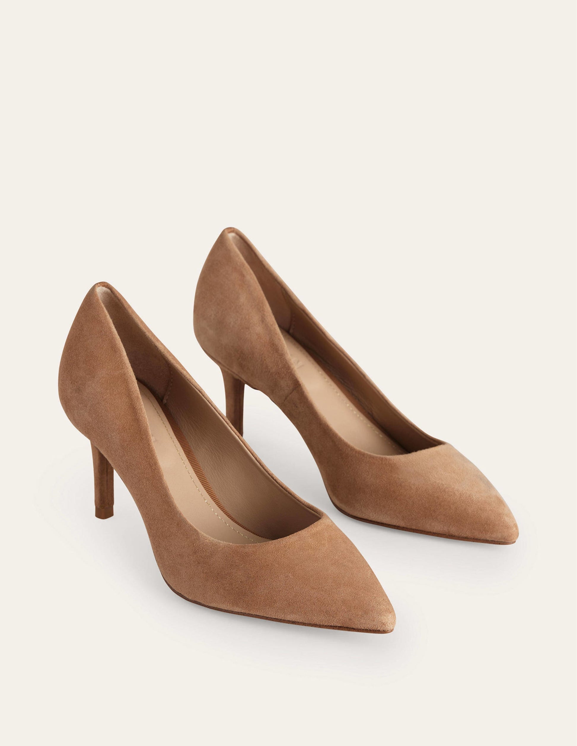 Lara Mid-Heeled Court Shoes-Maple Sugar Suede-3