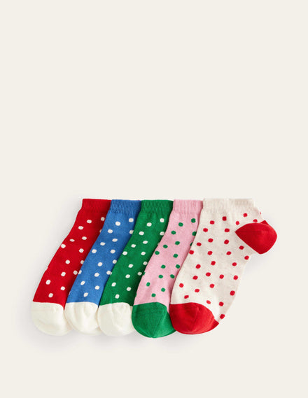 5 Pack Trainer Socks-Spot