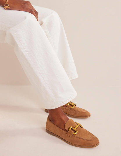 Iris Snaffle Loafers-Ginger Snap Suede