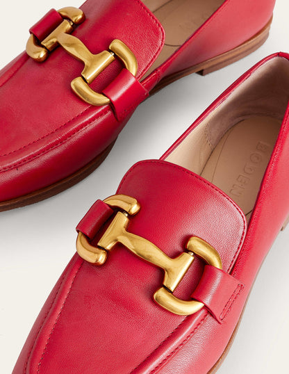 Iris Snaffle Loafers-Pillarbox Red