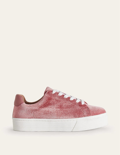Velvet Flatform Trainer-Dusty Rose Velvet-2