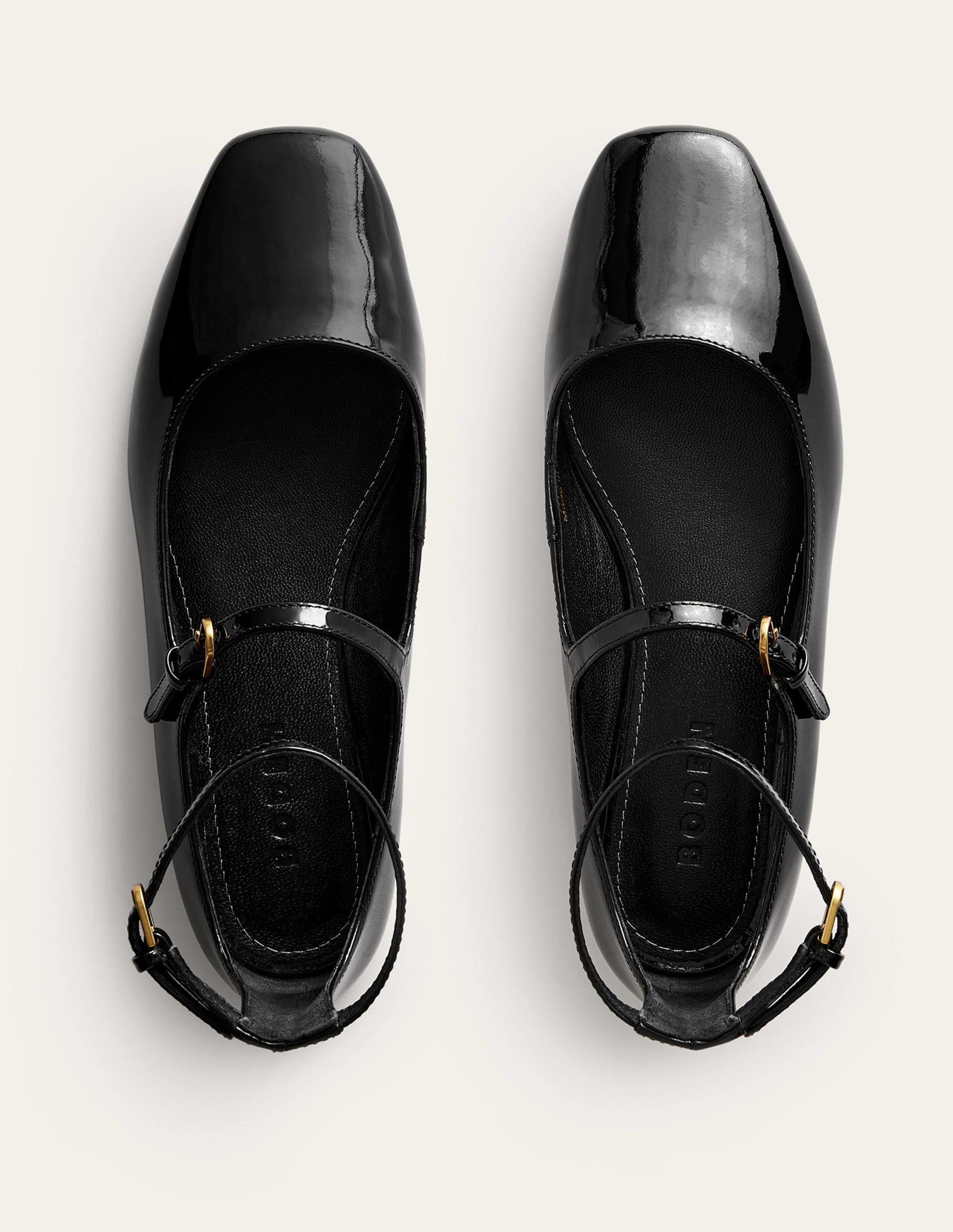 Double-Strap Mary Jane Shoes-Black Patent - Image 5