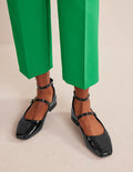 Double-Strap Mary Jane Shoes-Black Patent