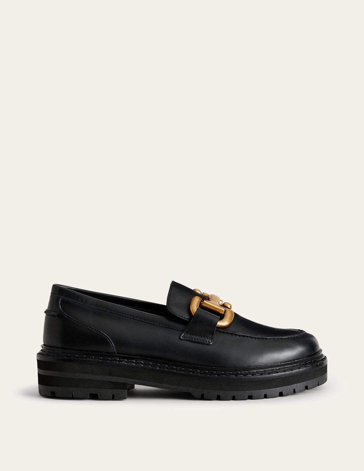 Iris Snaffle Chunky Loafers-Black Box Leather - Image 3