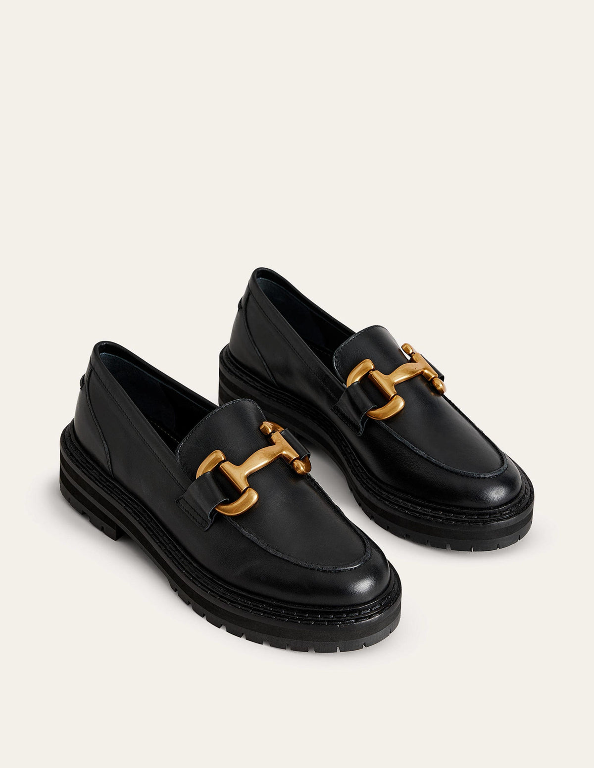 Iris Snaffle Chunky Loafers-Black Box Leather - Image 4