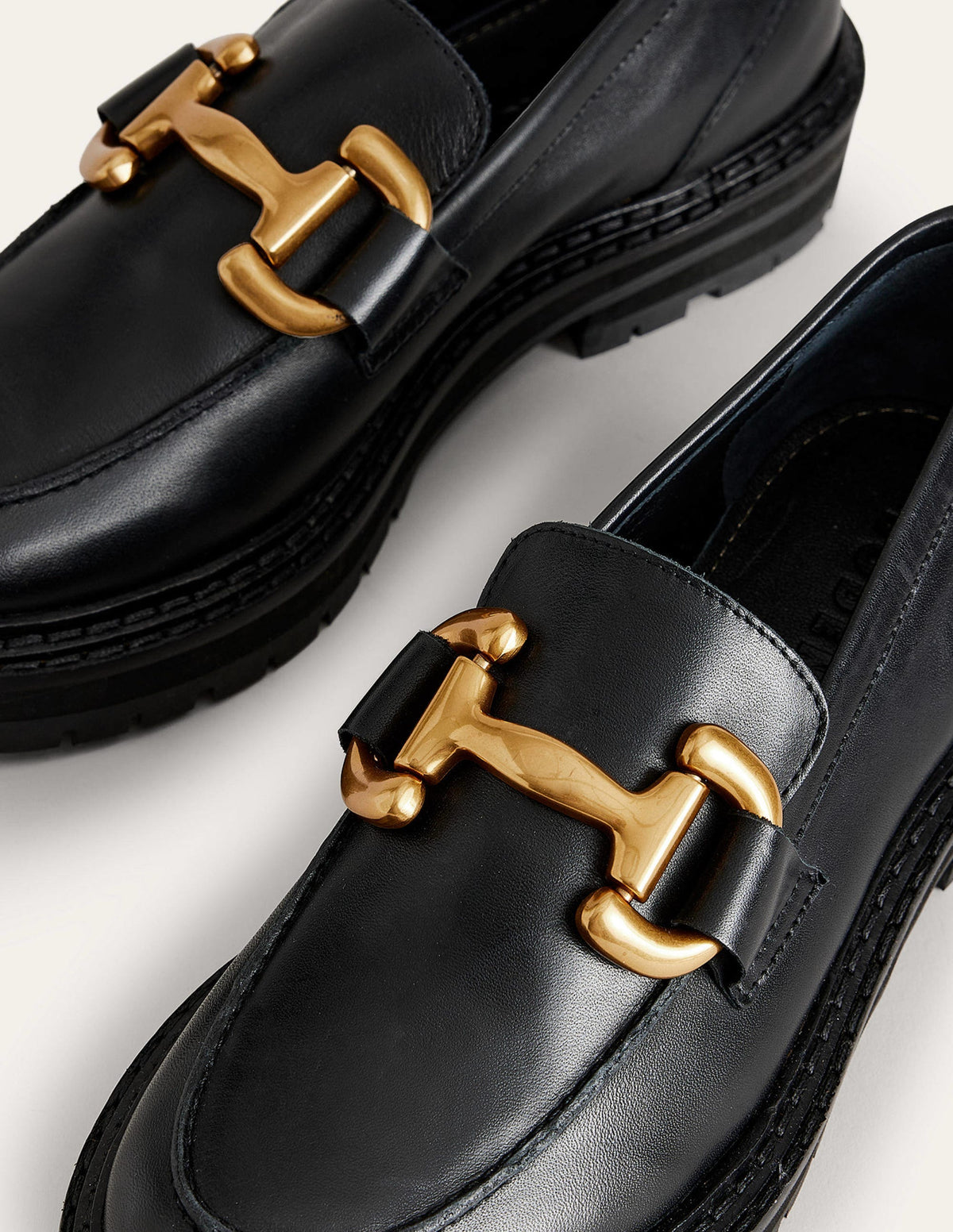Iris Snaffle Chunky Loafers-Black Box Leather - Image 5