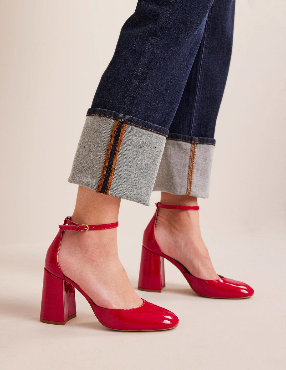 Patent-Leather Court Shoes-Hot Pepper Patent - Image 1