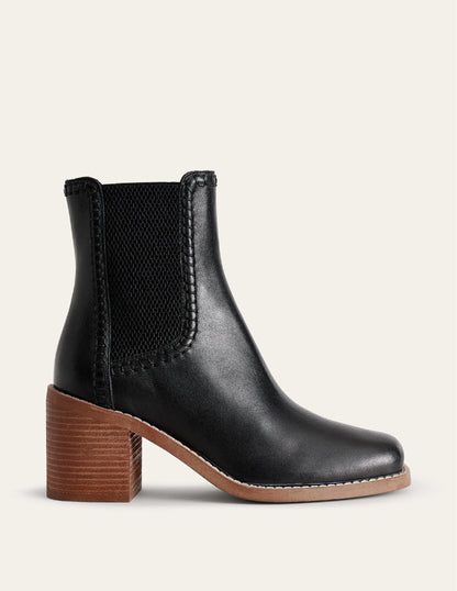 Block-Heel Chelsea Boots-Black-2