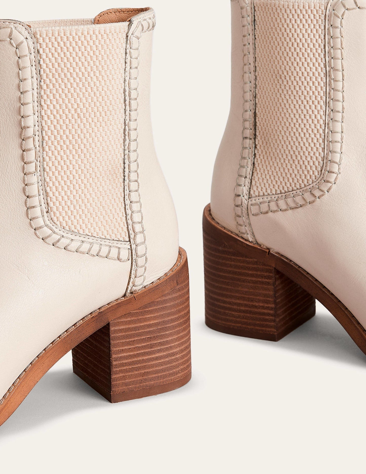 Block-Heel Chelsea Boots-Ecru Tumbled Leather