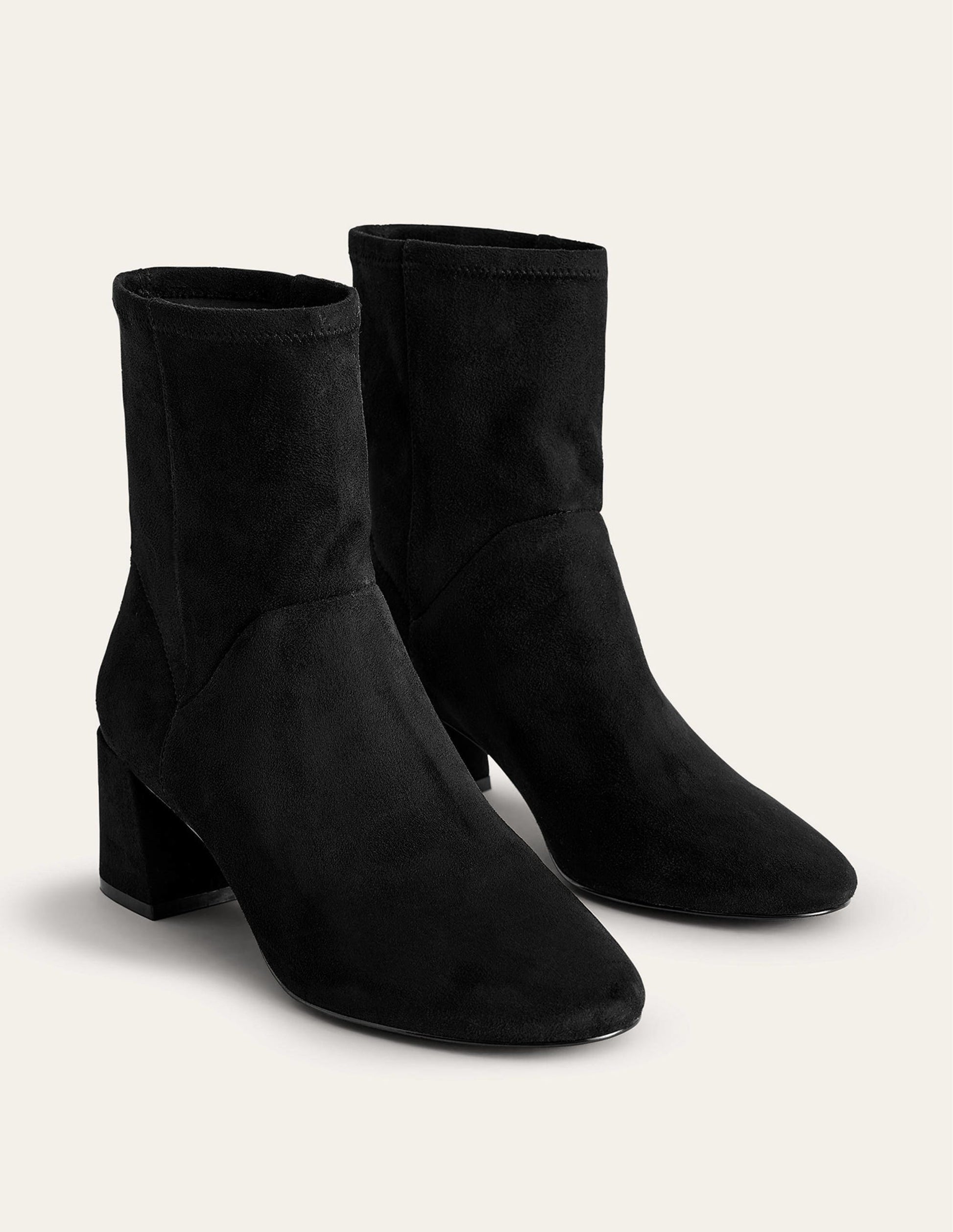 Cara Stretch Ankle Boots-Black-3