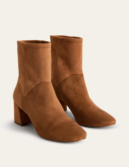 Cara Stretch Ankle Boots-Acorn-3