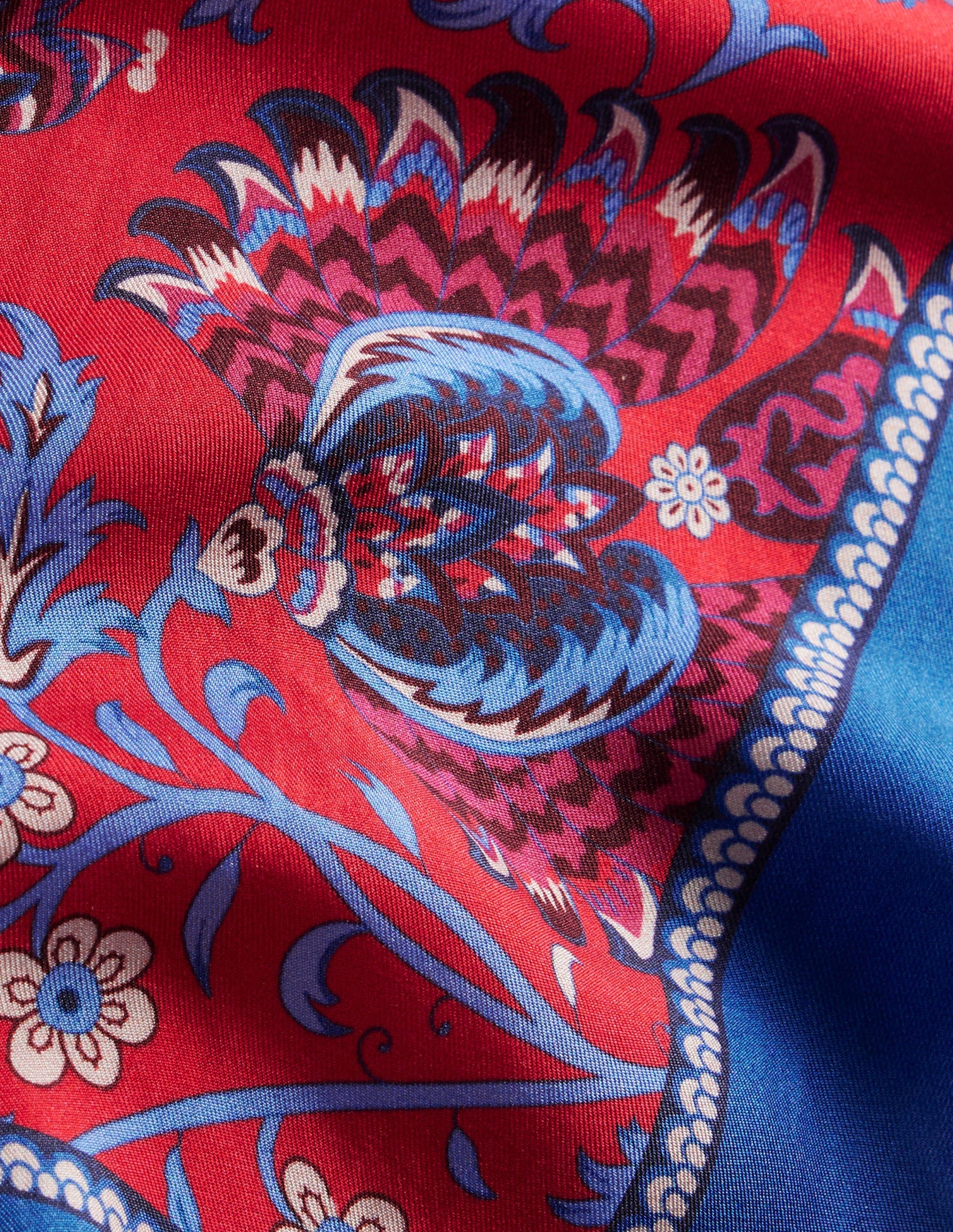 Elisabeth Silk Square Scarf-Hot Pepper, Gardenia Grove-4
