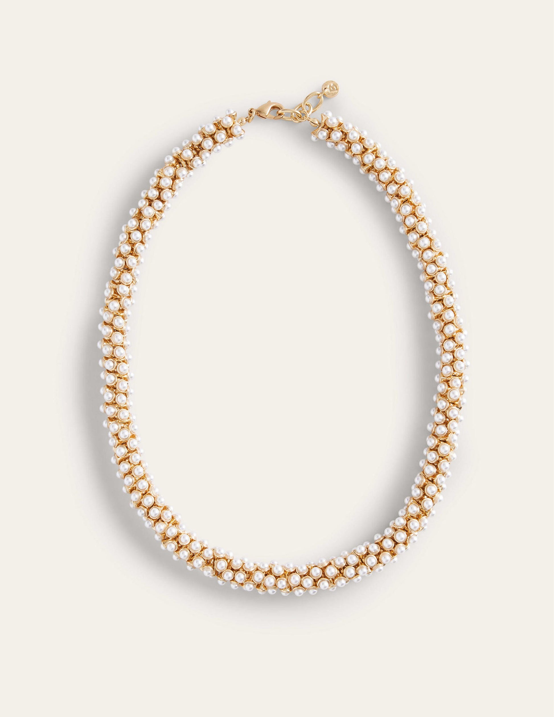 Cluster Pearl Necklace-Gold-2