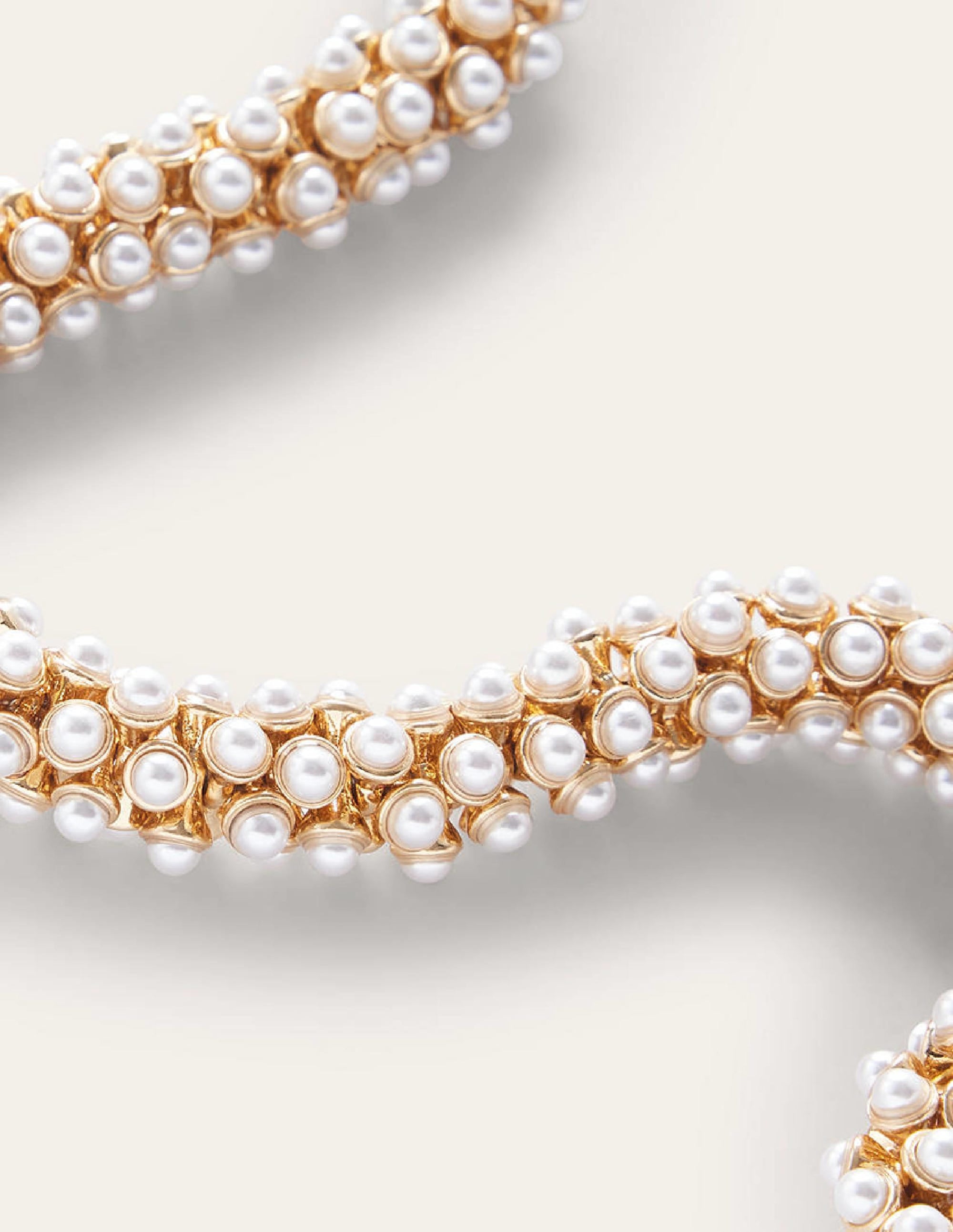 Cluster Pearl Necklace-Gold - Image 3