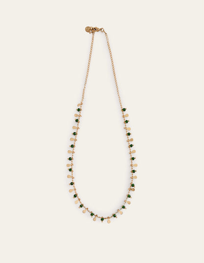 Beaded Necklace-Green-3